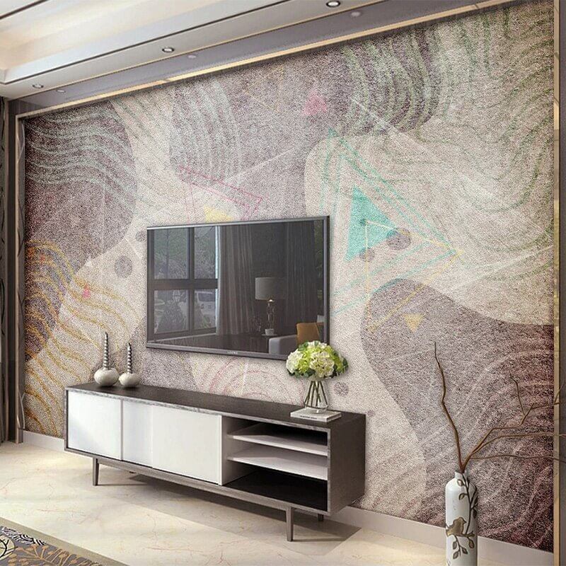MinimalisticDecor.com-Geometric Shapes Wallpaper for Home Wall Decor