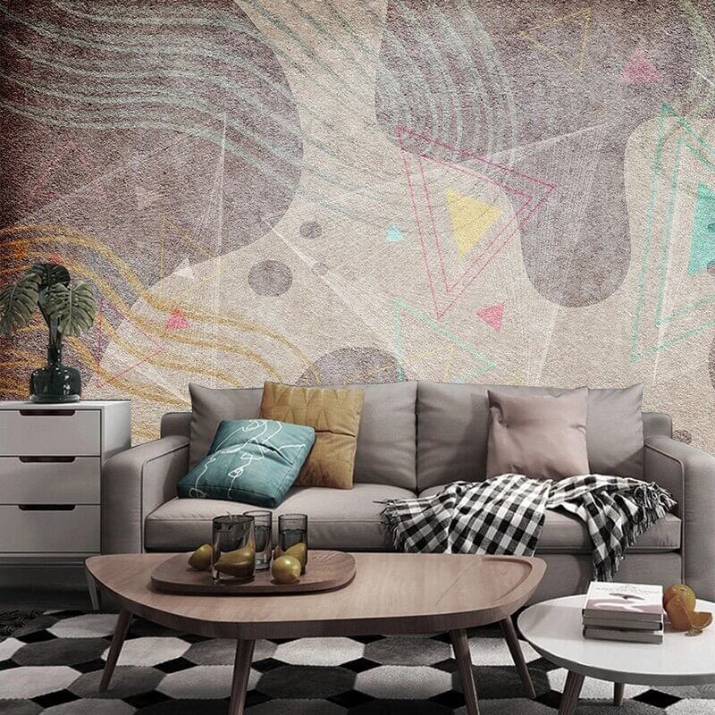 MinimalisticDecor.com-Geometric Shapes Wallpaper for Home Wall Decor
