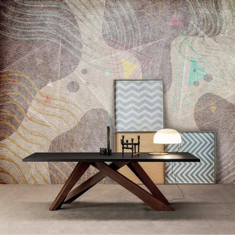 MinimalisticDecor.com-Geometric Shapes Wallpaper for Home Wall Decor