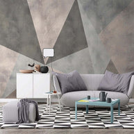MinimalisticDecor.com-Geometric Shapes Wallpaper Mural: Transform Your Space
