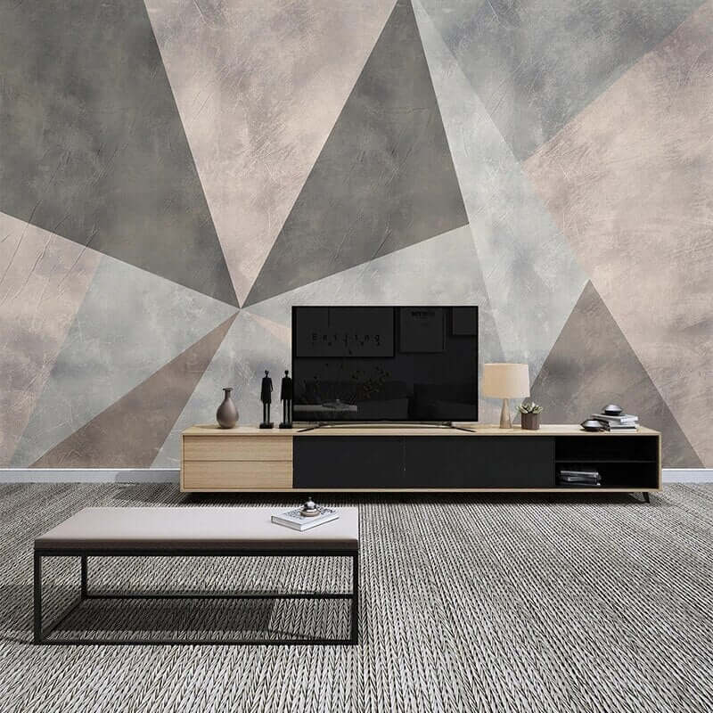 MinimalisticDecor.com-Geometric Shapes Wallpaper Mural: Transform Your Space