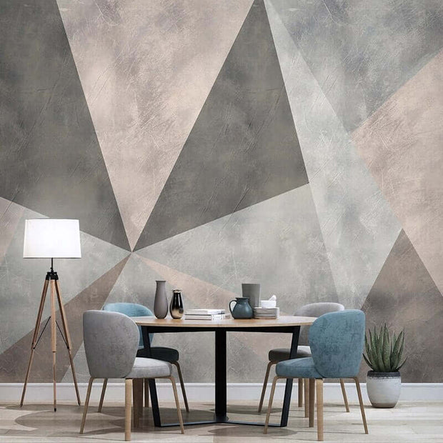 MinimalisticDecor.com-Geometric Shapes Wallpaper Mural: Transform Your Space