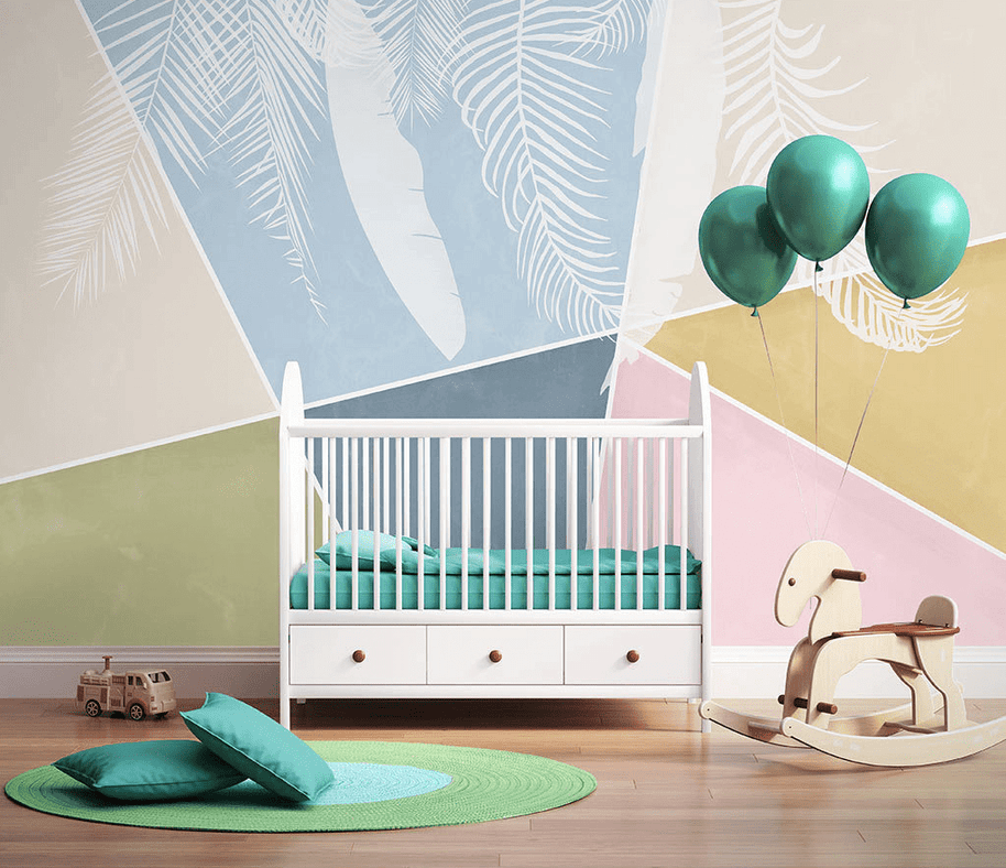 MinimalisticDecor.com-Geometric Soft Colours Wallpaper Murals