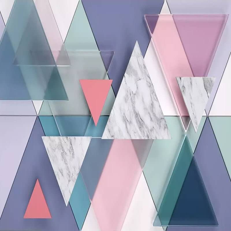 MinimalisticDecor.com-Geometric Triangle Wallpaper for Home Wall Decor