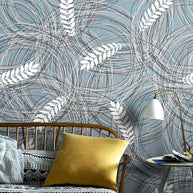 MinimalisticDecor.com-Geometric White Grains Wallpaper Mural