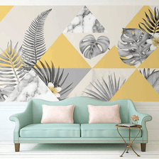MinimalisticDecor.com-Geometric Yellows Wallpaper Murals