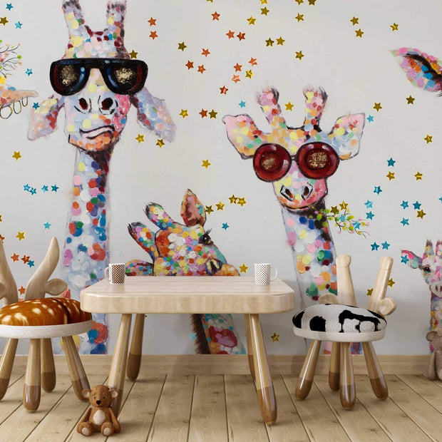 MinimalisticDecor.com-Giraffe Wallpaper Mural: Transform Your Space