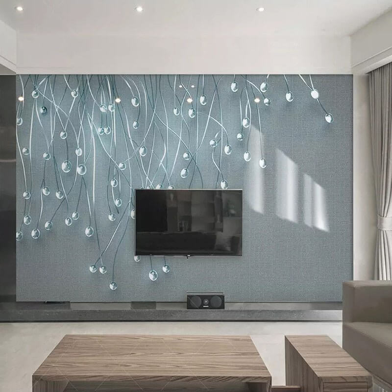 MinimalisticDecor.com-Glow Particles Wallpaper Mural: Elevate Your Décor