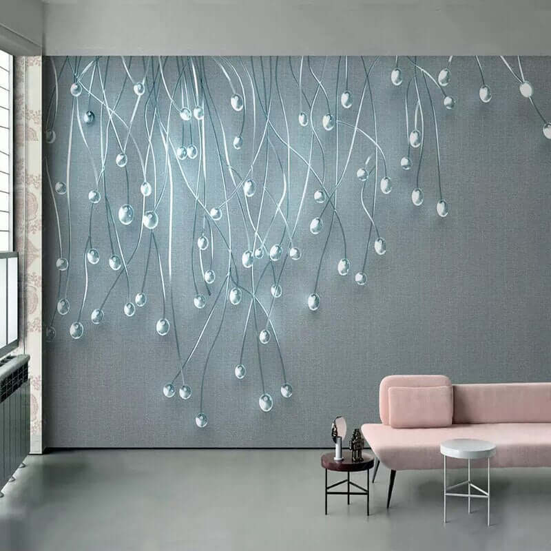 MinimalisticDecor.com-Glow Particles Wallpaper Mural: Elevate Your Décor