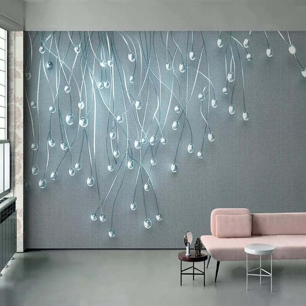 MinimalisticDecor.com-Glow Particles Wallpaper Mural: Elevate Your Décor