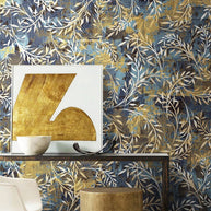 MinimalisticDecor.com-Gold Rush Leaves Wallpaper Mural