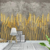 MinimalisticDecor.com-Golden Wheat Field Wallpaper for Home Wall Decor