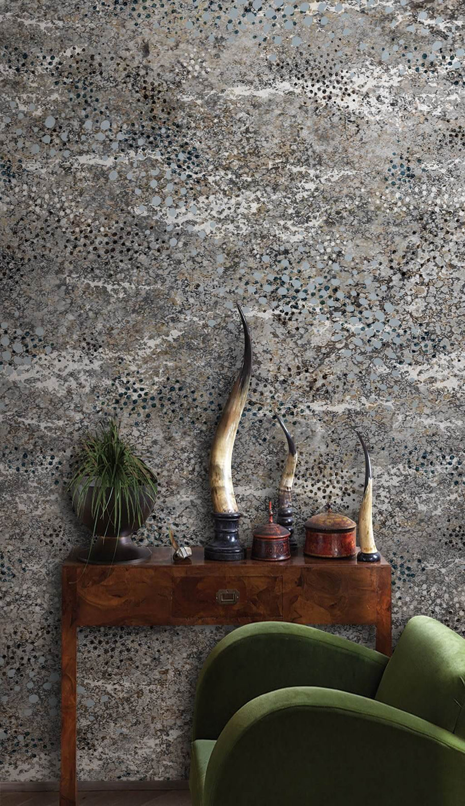 MinimalisticDecor.com-Gray Beach Stone Effect Wallpaper Mural