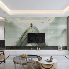 MinimalisticDecor.com-Green Hill Wallpaper Murals: Revitalize Your Space