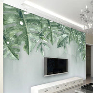 MinimalisticDecor.com-Green Leaf Wallpaper for Home Wall Decor