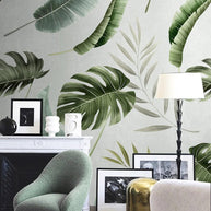 MinimalisticDecor.com-Green Leaves Kind Wallpaper Mural