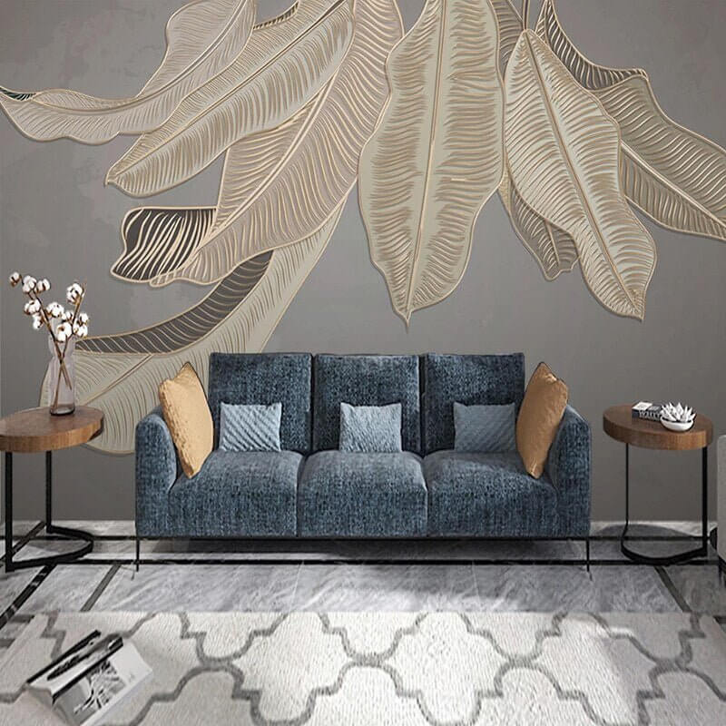 MinimalisticDecor.com-Green Plants Nordic Style Wallpaper for Home Wall Decor