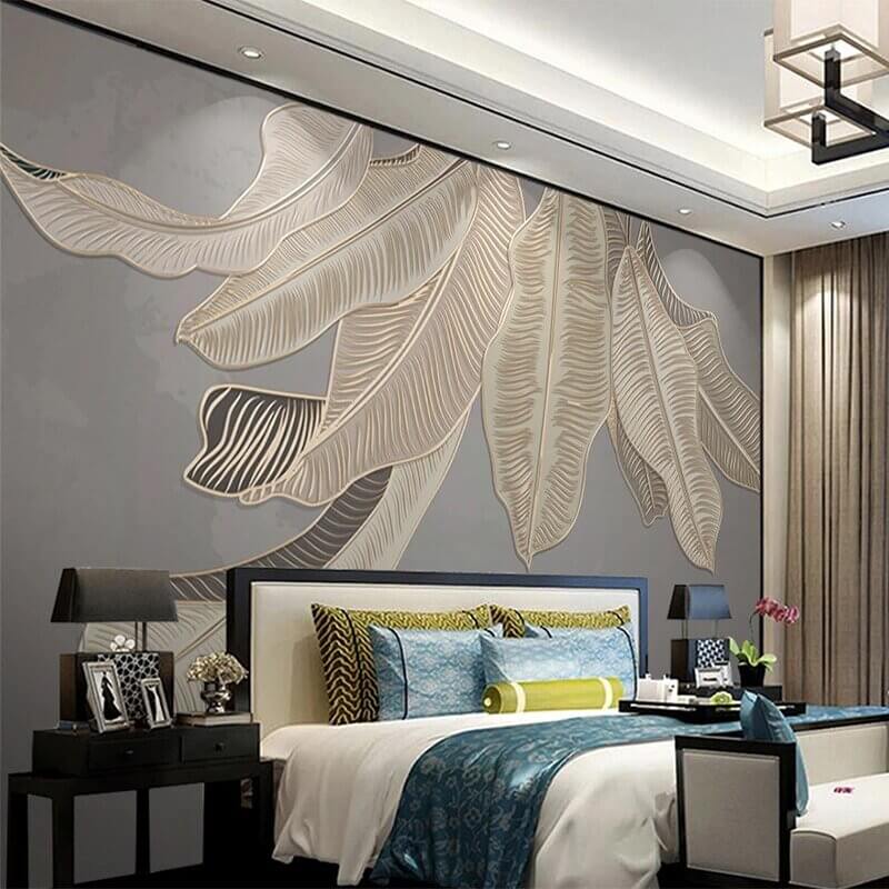 MinimalisticDecor.com-Green Plants Nordic Style Wallpaper for Home Wall Decor