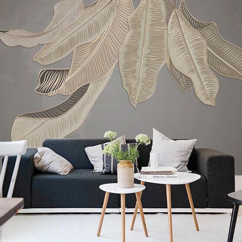 MinimalisticDecor.com-Green Plants Nordic Style Wallpaper for Home Wall Decor
