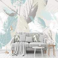 MinimalisticDecor.com-Green Shade Leaves Wallpaper for Home Wall Decor