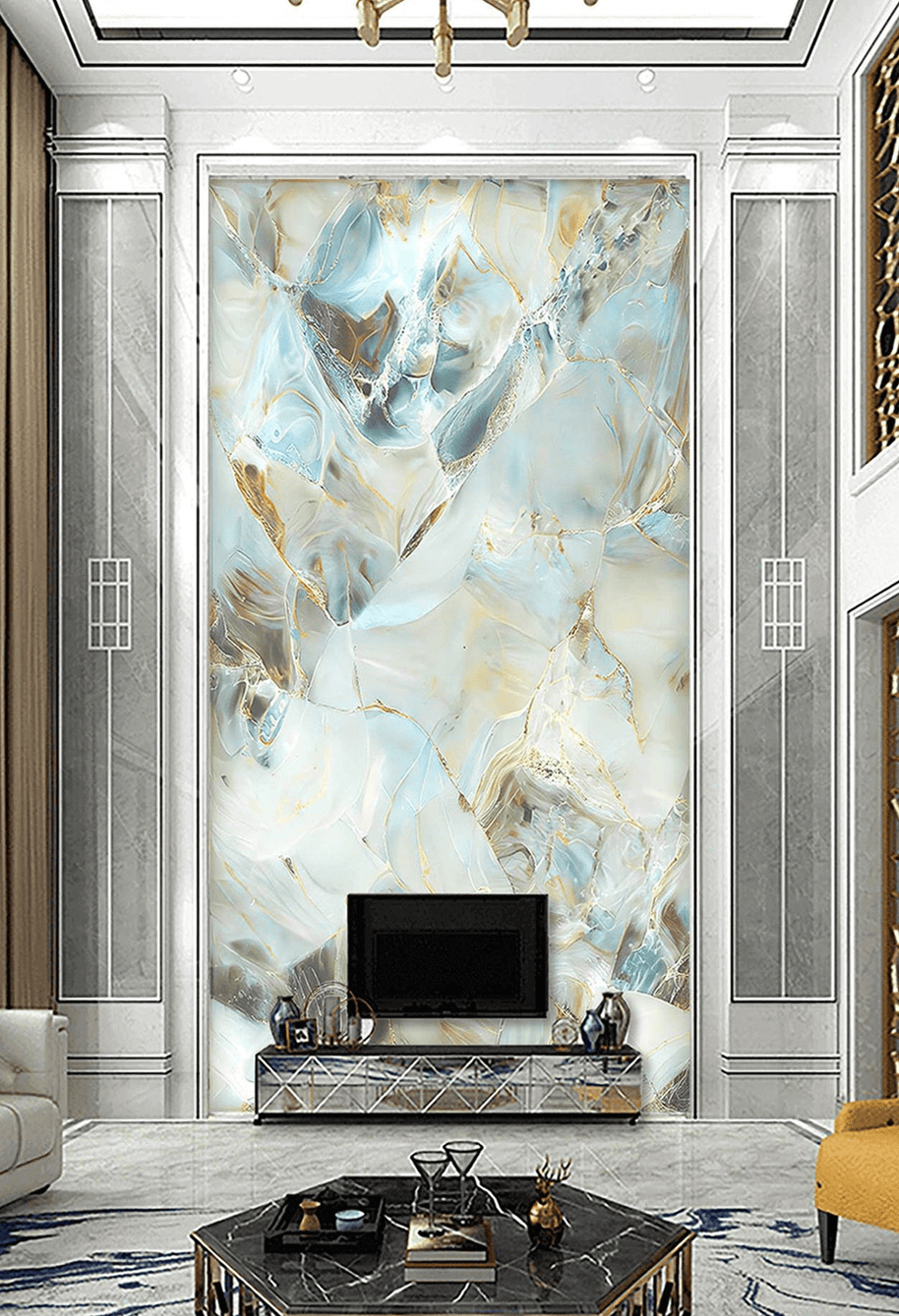 MinimalisticDecor.com-Green Stone Design - Marble Wallpaper Murals
