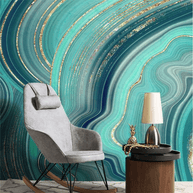 MinimalisticDecor.com-Green Stone Design Theme: Marble Wallpaper Mural