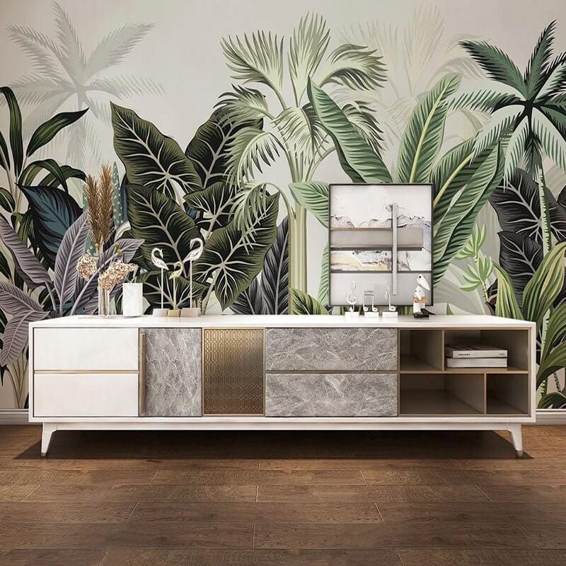 MinimalisticDecor.com-Green Trees Wallpaper: Refreshing Nature-Inspired Décor