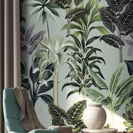 MinimalisticDecor.com-Green Tropical Haven Wallpaper Mural