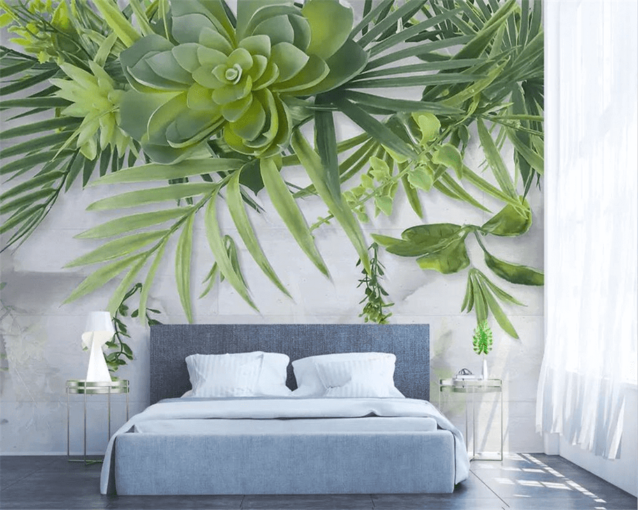 MinimalisticDecor.com-Greenery Wallpaper Mural: Effortless Nature-Inspired Beauty