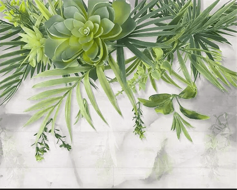 MinimalisticDecor.com-Greenery Wallpaper Mural: Effortless Nature-Inspired Beauty