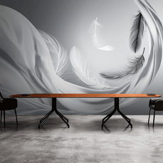 MinimalisticDecor.com-Grey Feathers Wallpaper Murals
