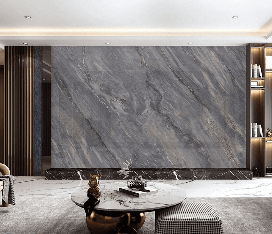 MinimalisticDecor.com-Grey Fog Stone Design - Marble Wallpaper Murals