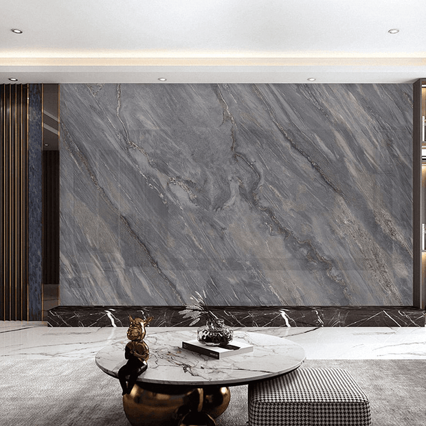 MinimalisticDecor.com-Grey Fog Stone Design - Marble Wallpaper Murals