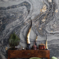 MinimalisticDecor.com-Grey Marble Bliss Wallpaper Mural