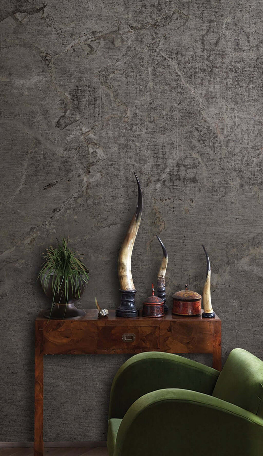 MinimalisticDecor.com-Grey Stone Texture Wallpaper Mural
