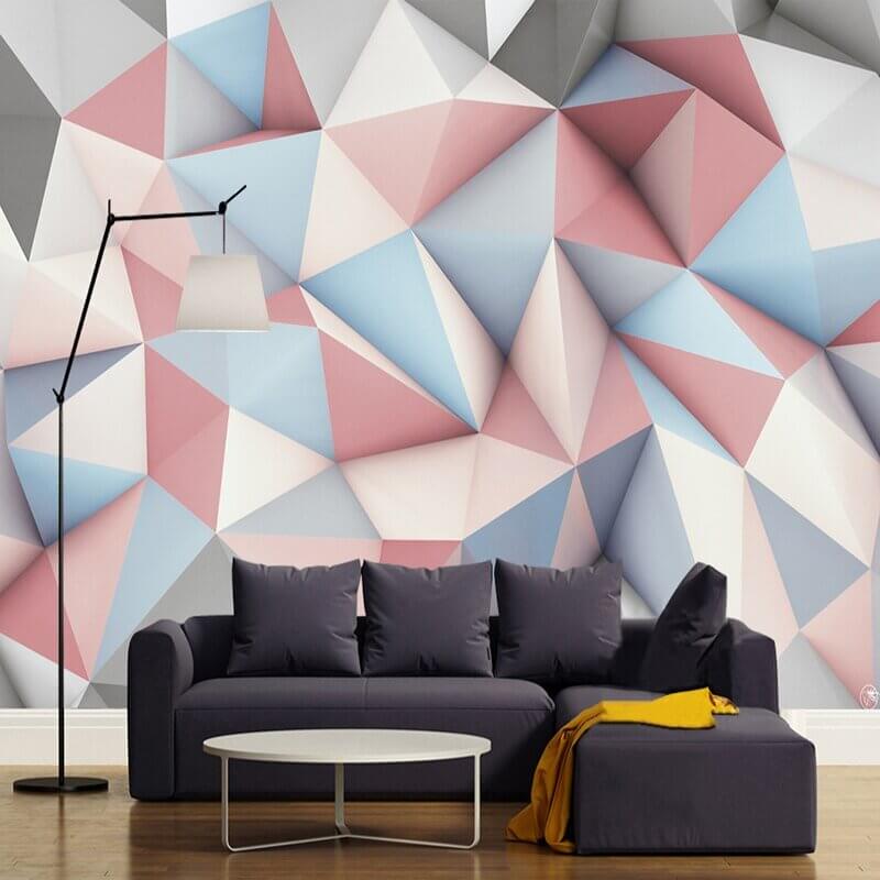 MinimalisticDecor.com-Harmonic Fusion: Geometric Shapes Wallpaper