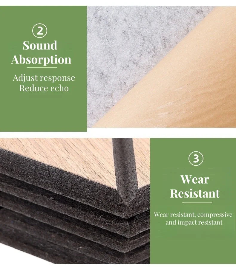 MinimalisticDecor.com-Hexagon Wood Grain Acoustic Wall Panel – Self Adhesive Soundproof Tile