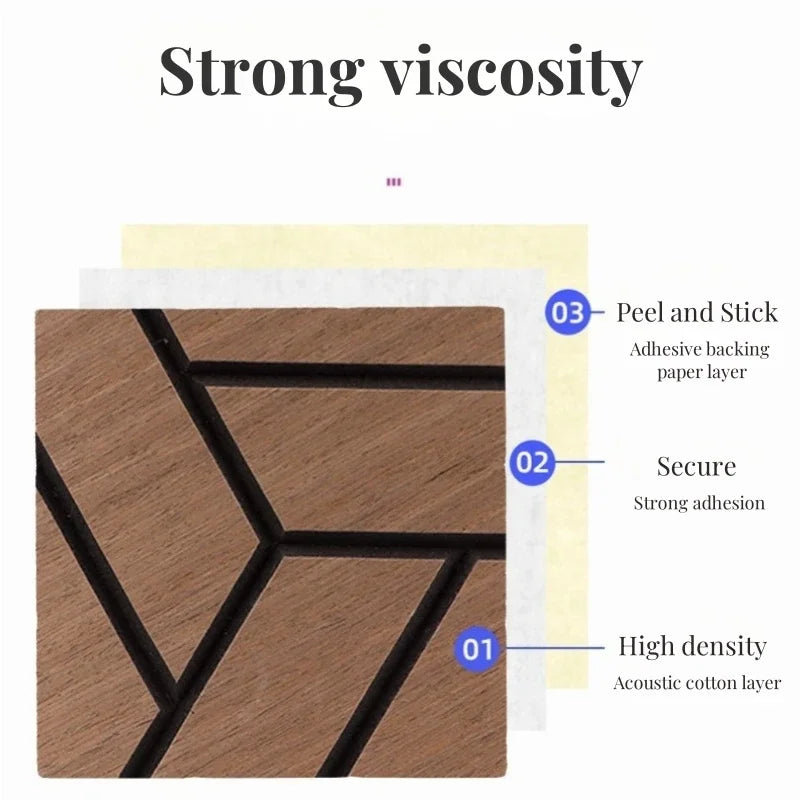 MinimalisticDecor.com-Hexagon Wood Grain Acoustic Wall Panel – Self Adhesive Soundproof Tile