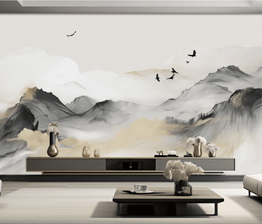 MinimalisticDecor.com-Hilly Mountains Wallpaper Murals