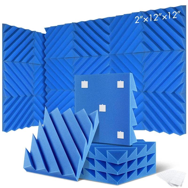 MinimalisticDecor.com-Home Studio Diamond Acoustic Panels – Soundproof Foam Wall Tiles