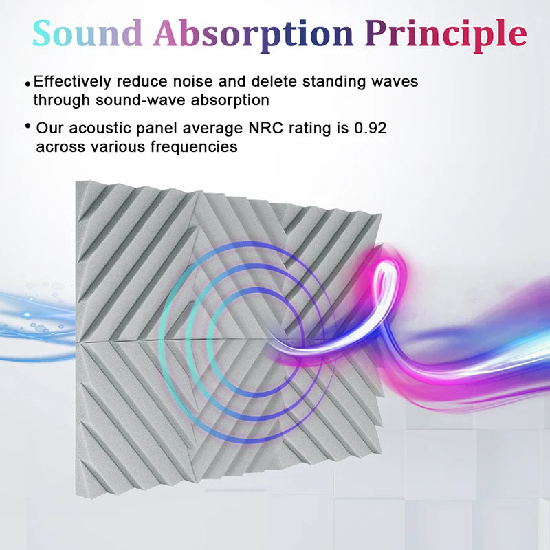 MinimalisticDecor.com-Home Studio Diamond Acoustic Panels – Soundproof Foam Wall Tiles