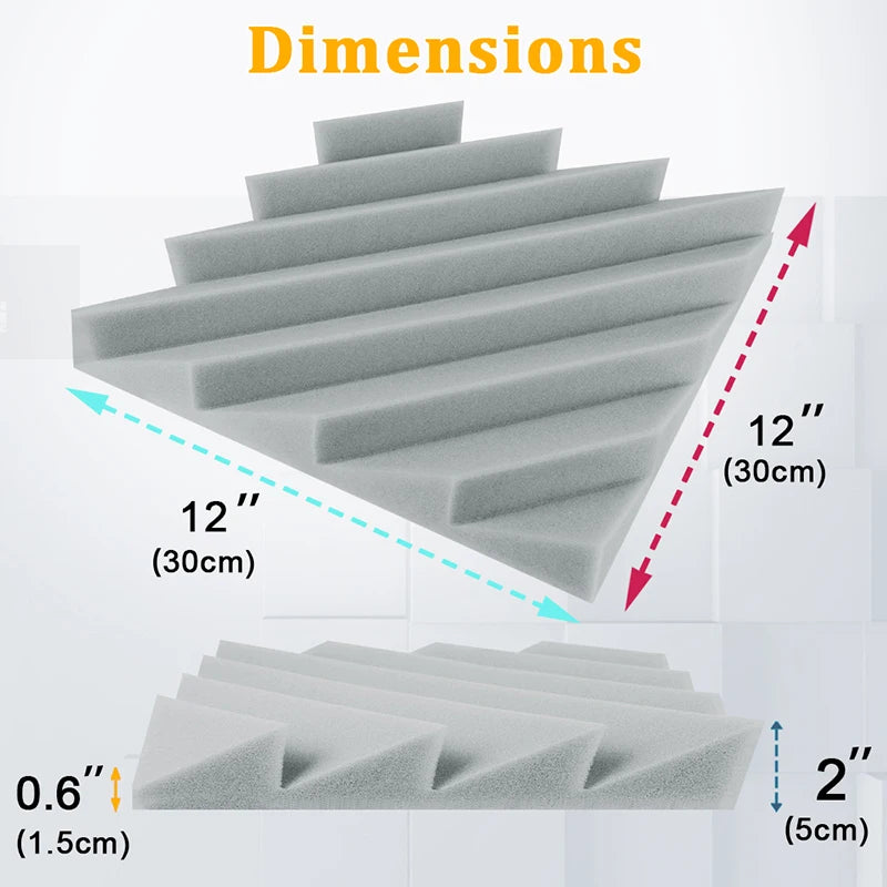 MinimalisticDecor.com-Home Studio Diamond Acoustic Panels – Soundproof Foam Wall Tiles