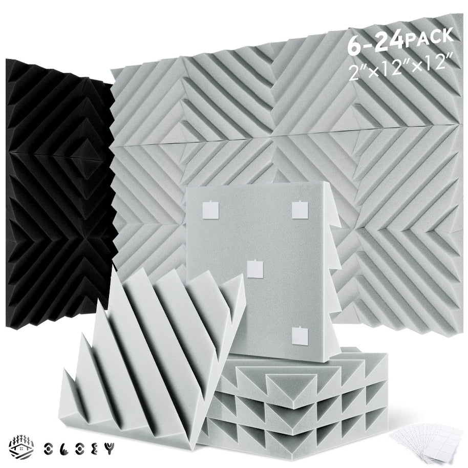 MinimalisticDecor.com-Home Studio Diamond Acoustic Panels – Soundproof Foam Wall Tiles