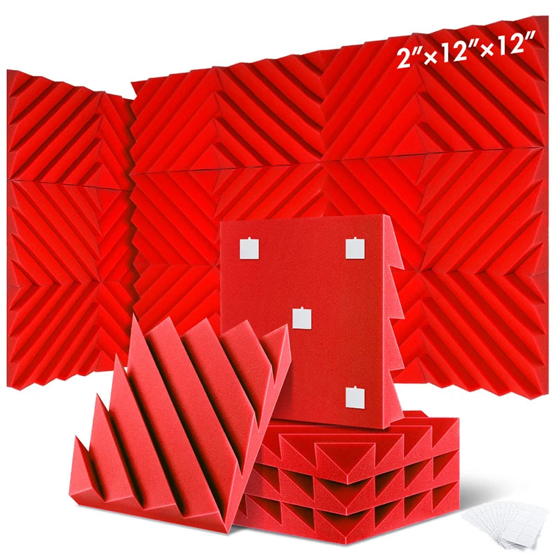 MinimalisticDecor.com-Home Studio Diamond Acoustic Panels – Soundproof Foam Wall Tiles