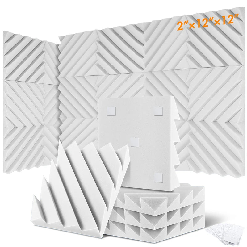 MinimalisticDecor.com-Home Studio Diamond Acoustic Panels – Soundproof Foam Wall Tiles
