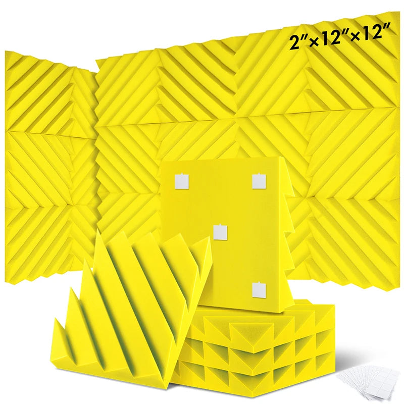 MinimalisticDecor.com-Home Studio Diamond Acoustic Panels – Soundproof Foam Wall Tiles