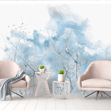 MinimalisticDecor.com-In the blue Tree Wallpaper Murals
