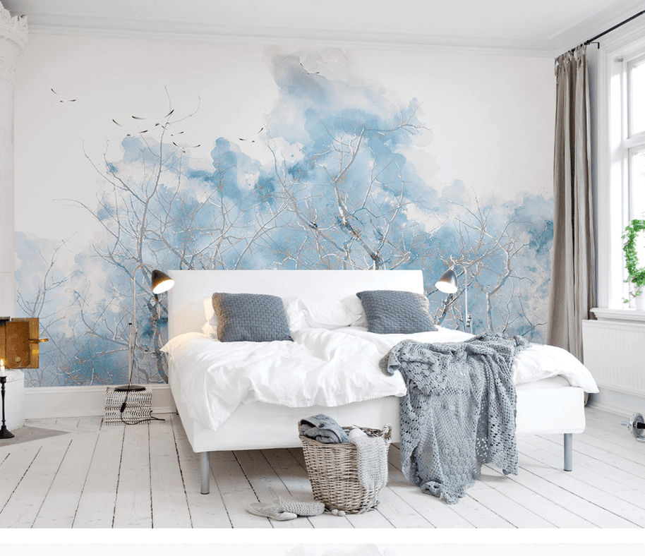 MinimalisticDecor.com-In the blue Tree Wallpaper Murals