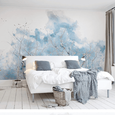 MinimalisticDecor.com-In the blue Tree Wallpaper Murals
