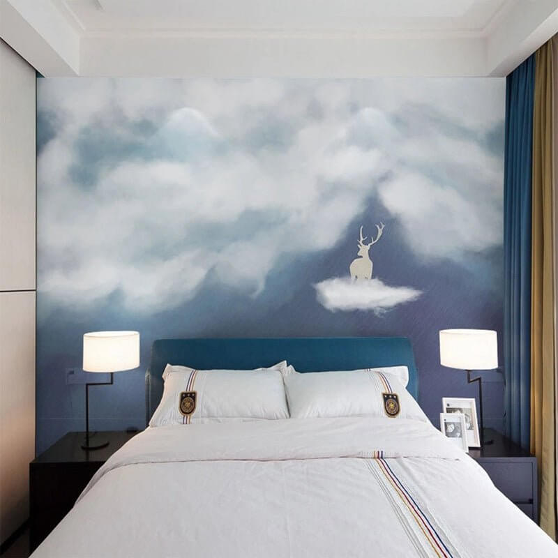 MinimalisticDecor.com-In the Clouds Wallpaper - Dreamy & Tranquil Wall Decoration